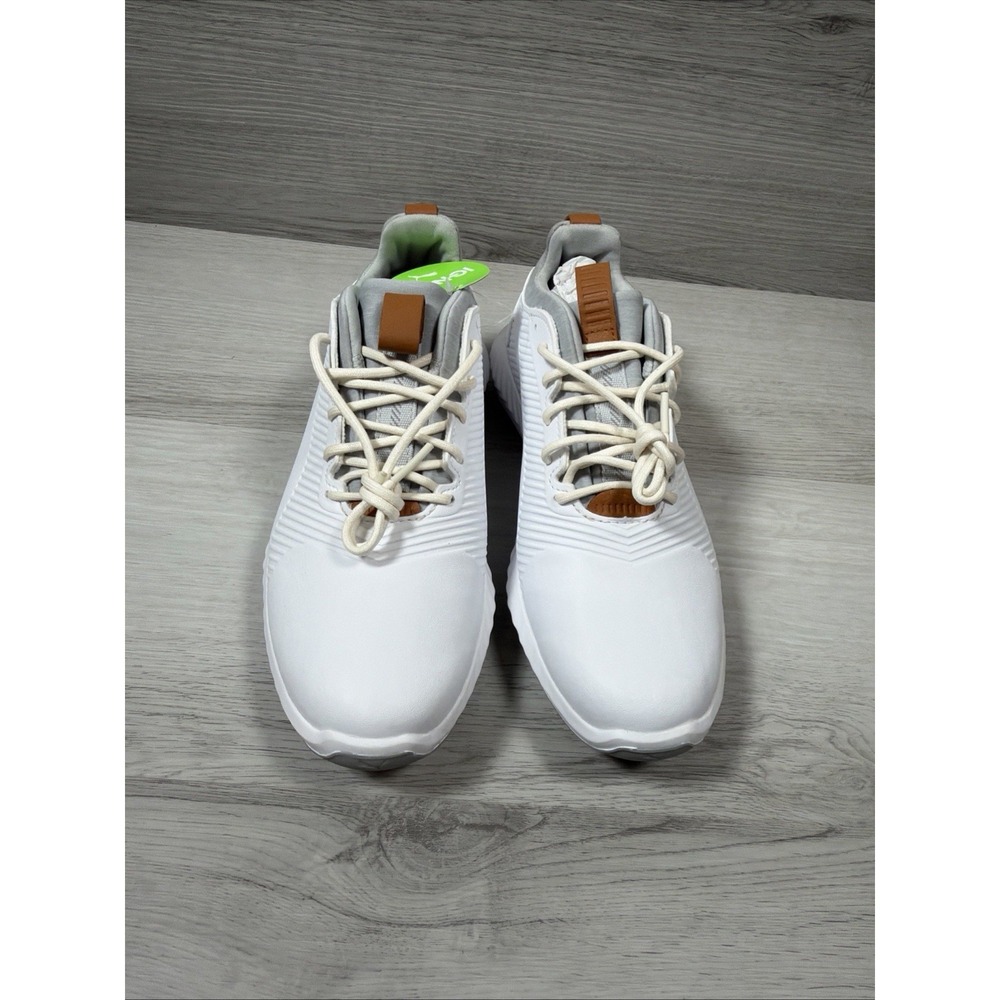 Puma Ignite Golf Shoes Women's Size 5C White Gray Tan Spiked New With Tags